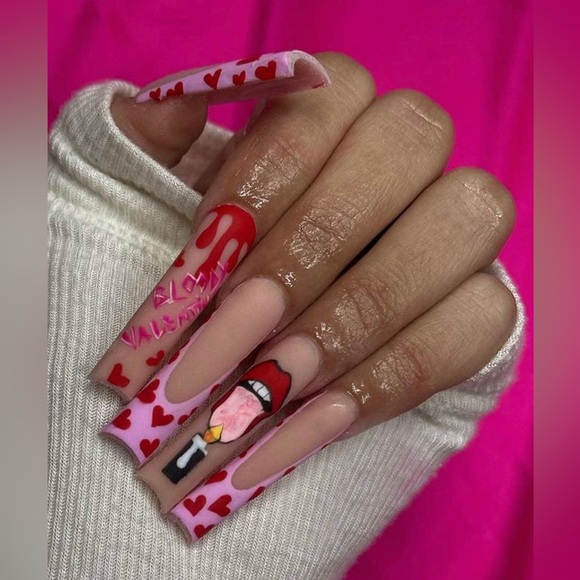 Other - Bloody Valentines Fake Nails